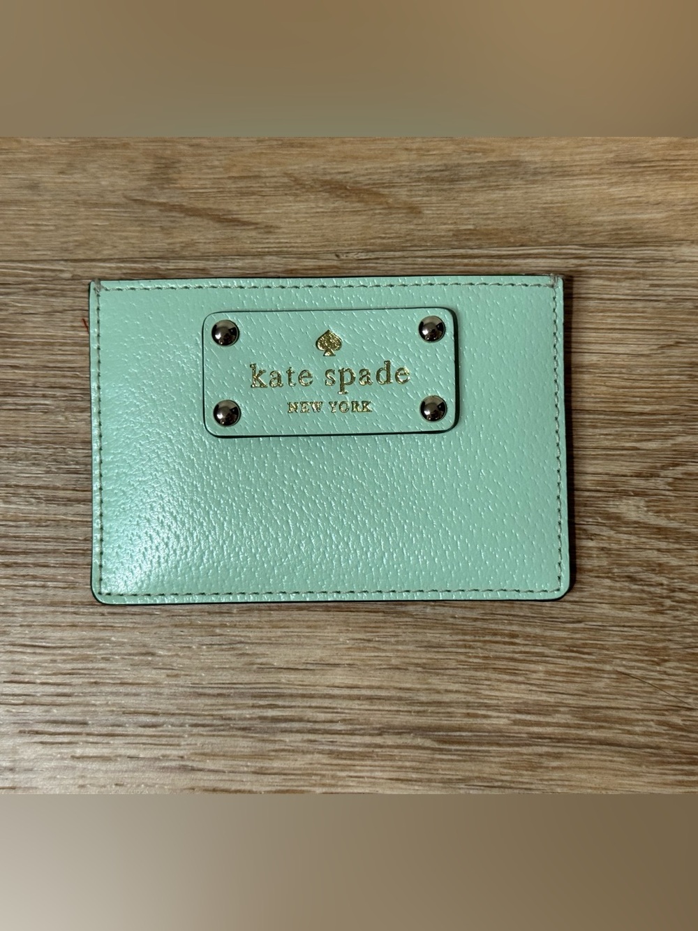 NEW kate spade Mintmojito Green Graham Wellesley Leather Card Holder